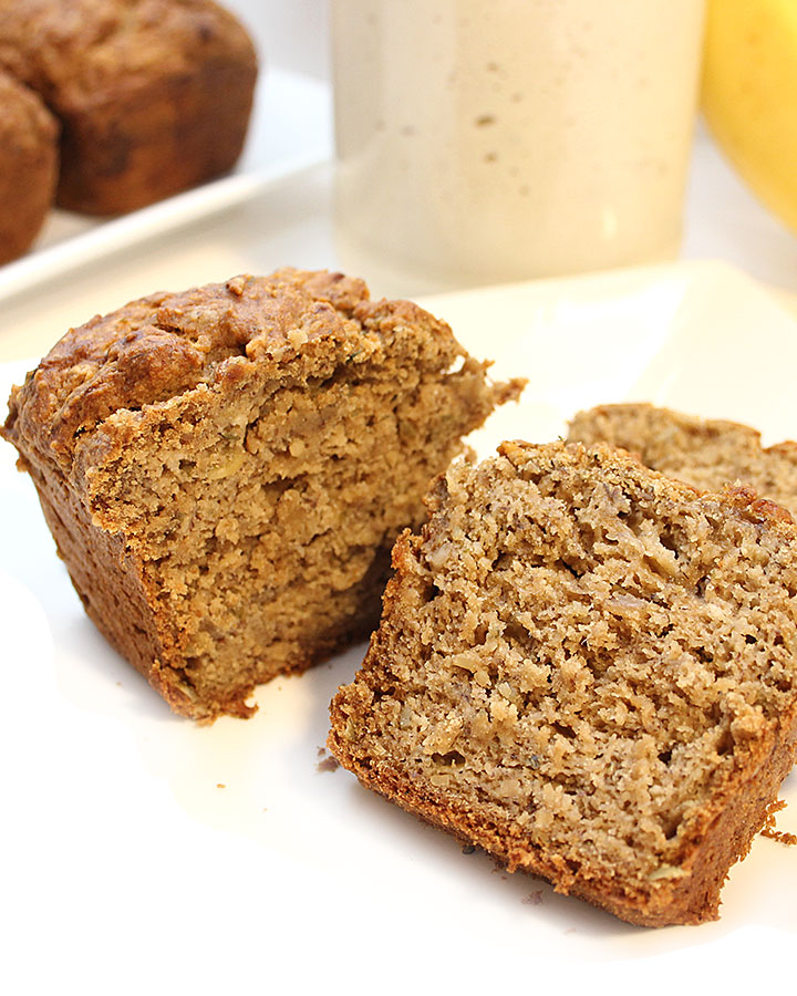 1-Bowl > Mix > Bake! Banana Sourdough Seed Bread recipe, vegan, gluten-free, and completely allergen-friendly.