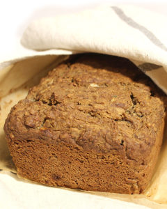 1-Bowl > Mix > Bake! Banana Sourdough Seed Bread recipe, vegan, gluten-free, and completely allergen-friendly.