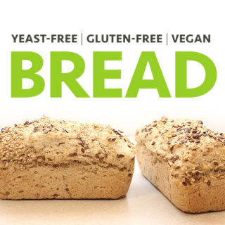 A picture of a plant-based loaf of bread that is prepared without yeast, gluten or top allergens. freshisreal.com