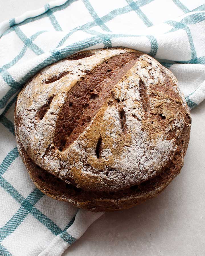 Gorgeous yeast-free and grain-free bread boule.