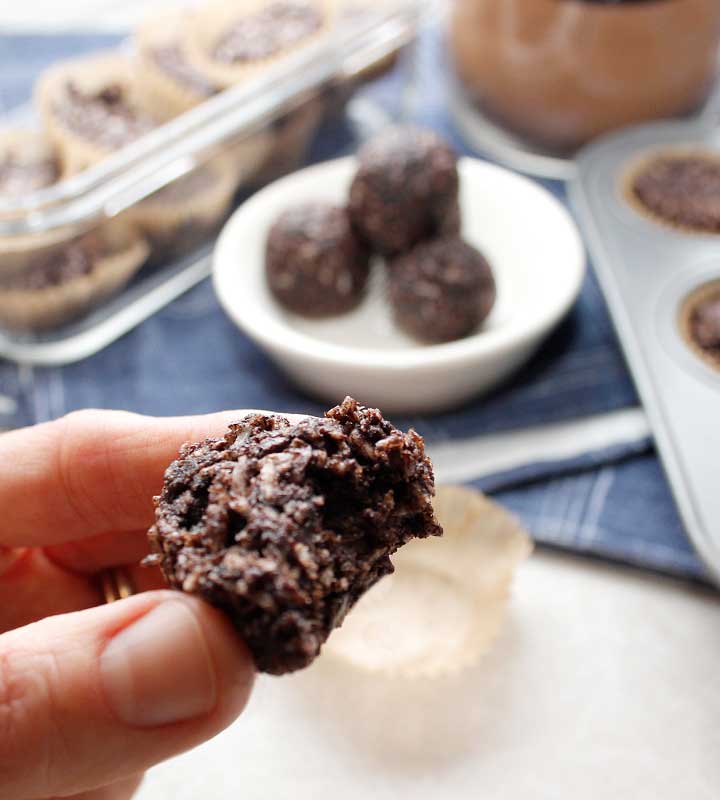 This Raw Coconut Carob Treat is top 8 free and refined sugar-free. This chocolate alternative will help curb your sweet tooth with better for you ingredients. freshisreal.com