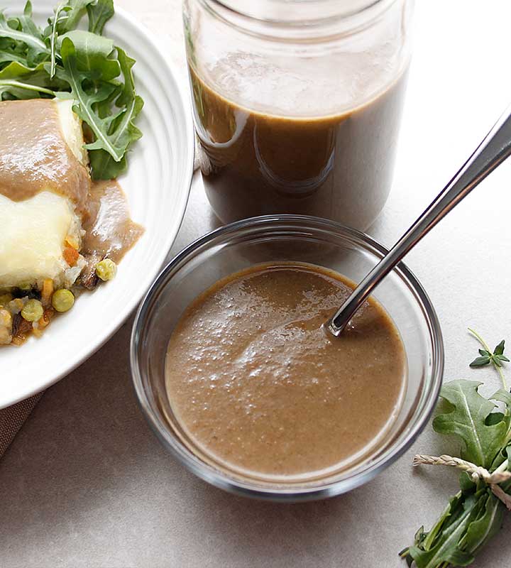 Make this mushroom gravy for your next family dinner! It’s The Best Gluten-Free Vegan Gravy! It’s allergen-friendly—ideal for many dietary restrictions. freshisreal.com