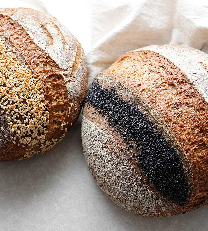 A sourdough loaf prepared with a sorghum sourdough starter (wild yeast). This gluten-free, egg-free and dairy-free bread recipe is also rice-free, vegan and completely allergen-friendly.