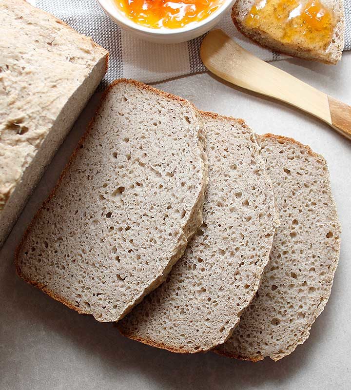 Yeasted gluten-free, vegan bread baked in a bread machine! It’s the perfect bread recipe for people avoiding top allergens!