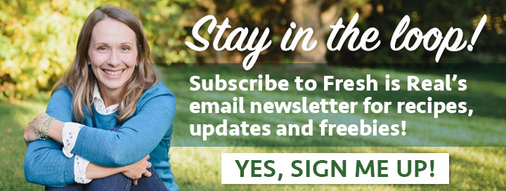 Fresh is Real - Email sign up graphic