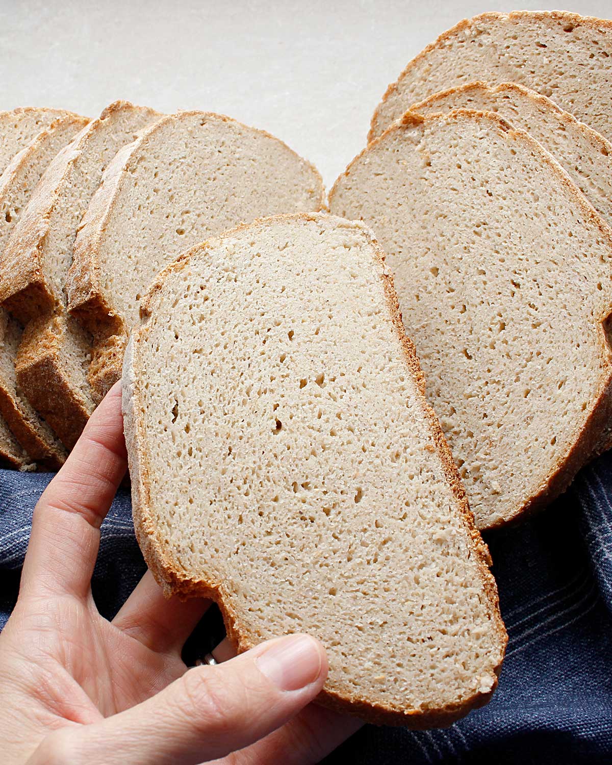 Tight crumb—gluten-free wild yeast bread