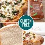 A pizza crust and bread machine loaf made with Caputo's GF Fioreglut Flour.