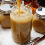 Small glass jars of homemade maple cream